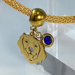 Golden Retriever with Birthstone Dangle Charm